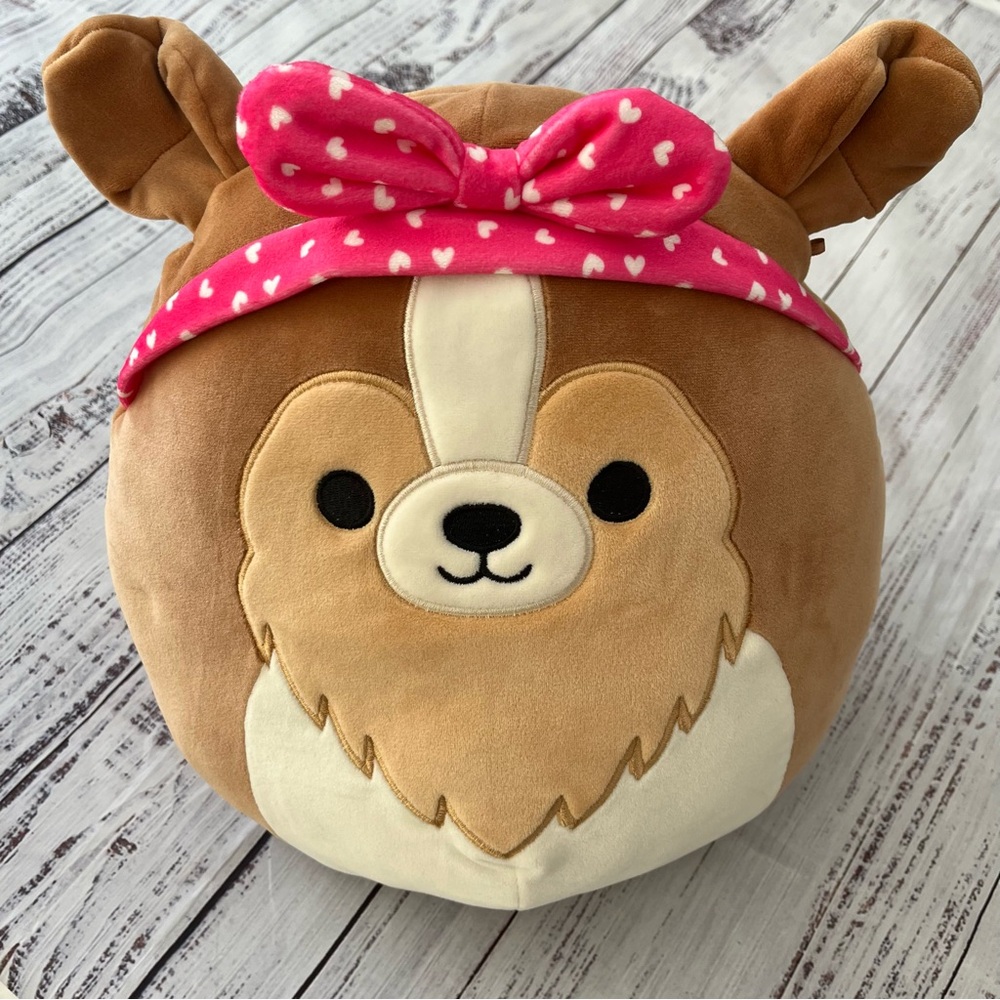 Squishmallow Andres the Sheltie Dog Valentines Edition 12” NWOT